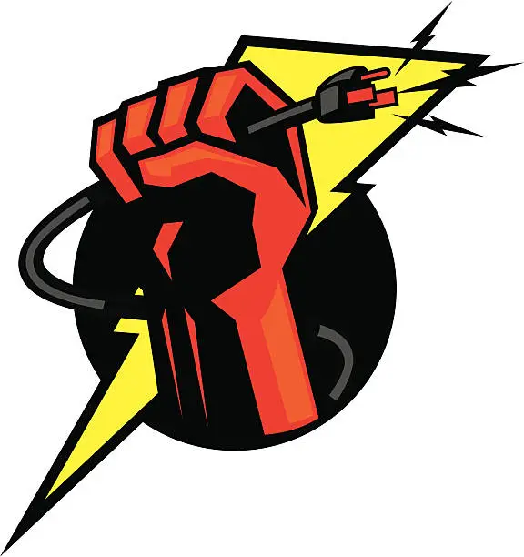 Vector illustration of power fist