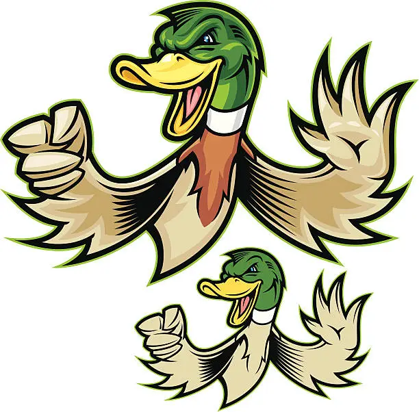 Vector illustration of Mighty Duck