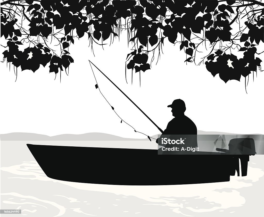 FishingSolo - arte vettoriale royalty-free di Acqua