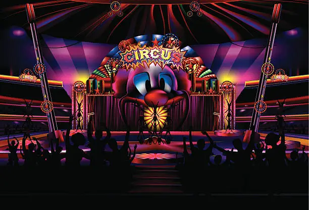Vector illustration of Circus with Audience