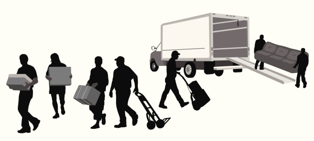 Movers Vector Silhouette