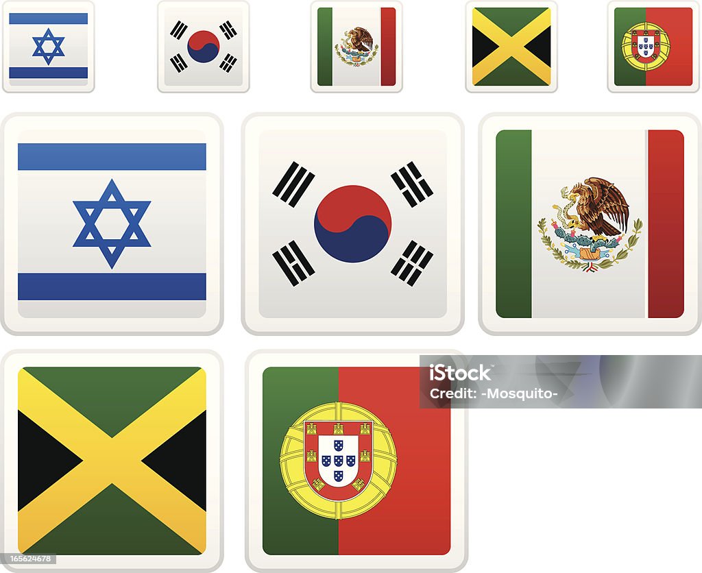 世界の国旗コレクション - アイコンのロイヤリティフリーベクトルアート
