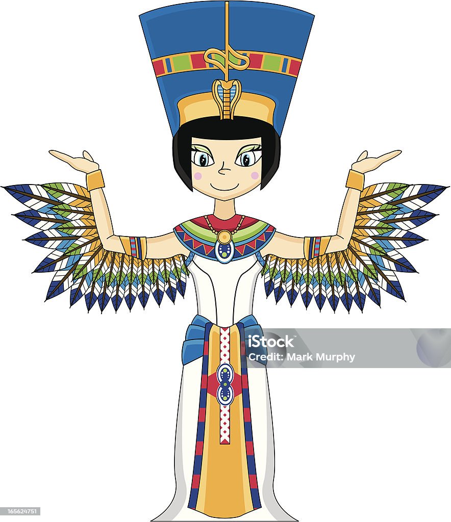 Ładny Nefertiti egipska Queen - Grafika wektorowa royalty-free (Clip Art)