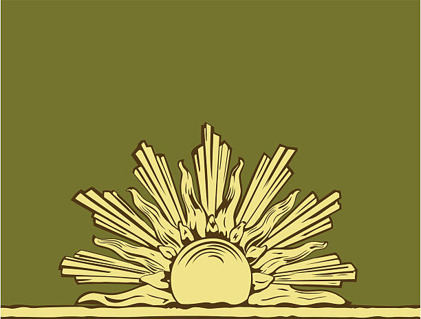 Moulded Sun vector art illustration