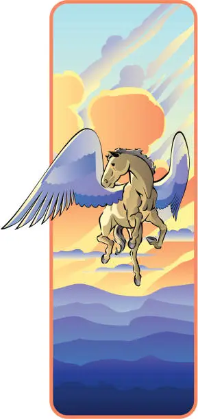 Vector illustration of Pegasus Sunset