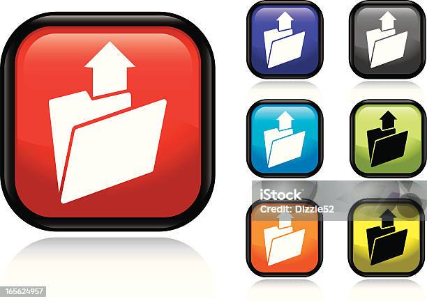 Computer Folder Upload Icon Stock Illustration - Download Image Now - Black Color, Blue, Computer