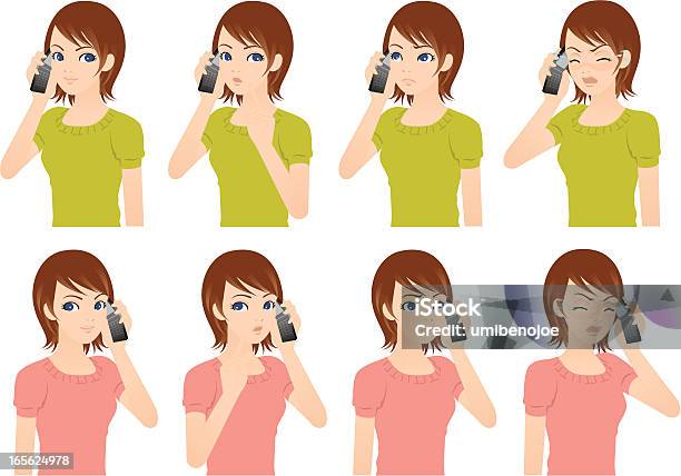 Vetores de Ligação e mais imagens de Mulheres - Mulheres, No telefone, Raiva - Emoção negativa