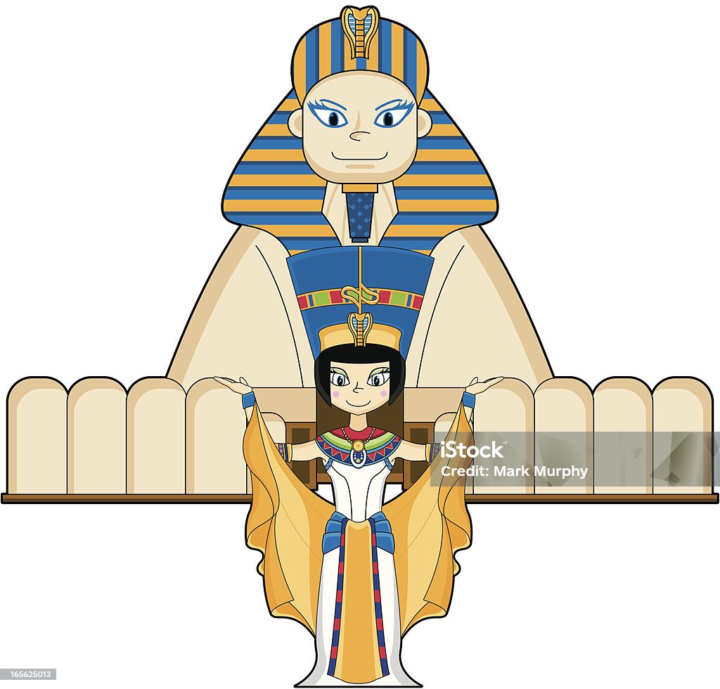Nefertiti egipska Queen & Sfinks - Grafika wektorowa royalty-free (Biżuteria)