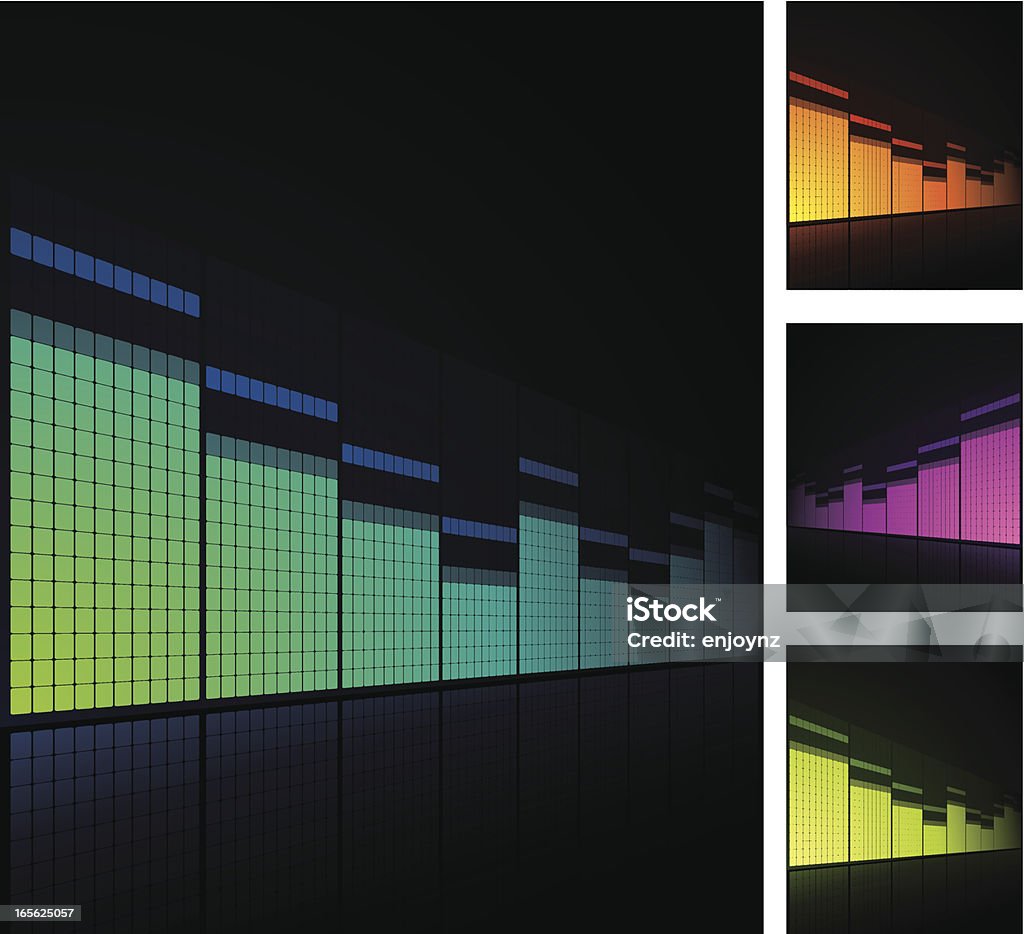 Graphic equalizer Various graphic equalizers. Graphic Equalizer stock vector