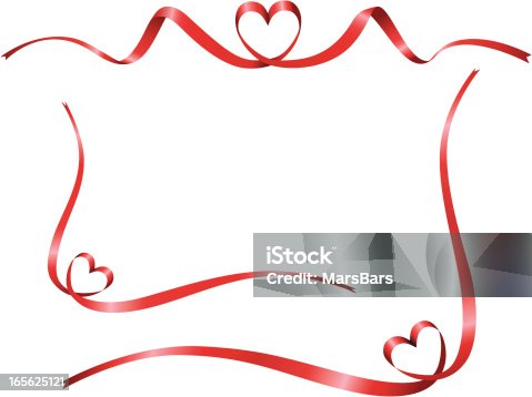 istock Heart shaped ribbon borders [VECTOR] 165625121