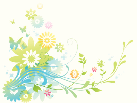 Flowing scroll and vines over a watercolor effect flower background. hi res jpeg included.Scroll down to see more of my illustrations linked below.