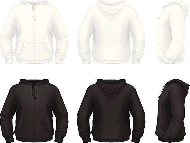 Vector illustration of Zip hoodie