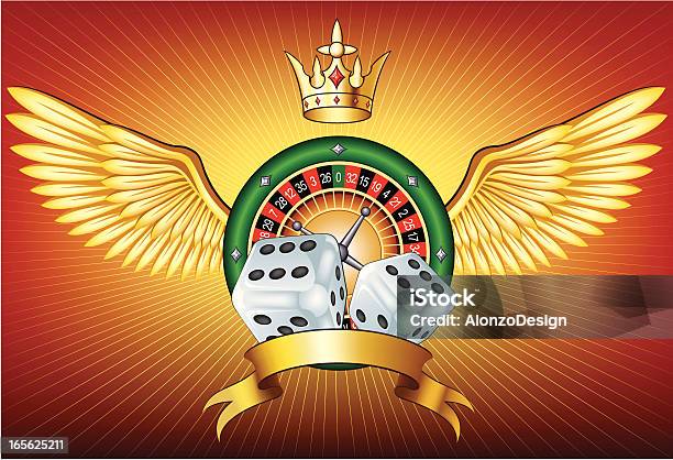 Casino Emblema - Arte vetorial de stock e mais imagens de Casino - Casino, Acaso, Anjo