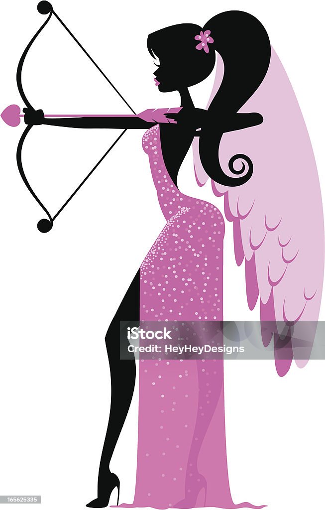 Glamour Cupido - arte vettoriale royalty-free di Abbigliamento formale