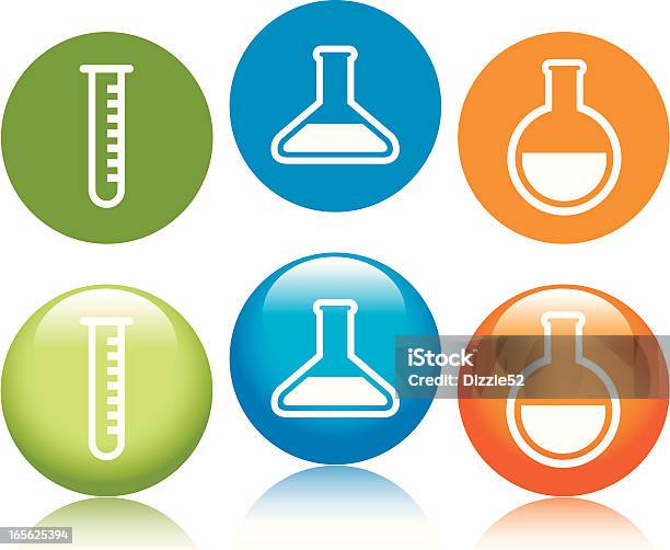 Laboricons Stock Vektor Art und mehr Bilder von Becherglas - Becherglas, Blau, Chemie