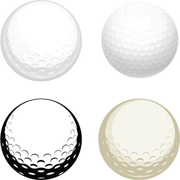 ilustraciones, imágenes clip art, dibujos animados e iconos de stock de pelota de golf - pelota de golf