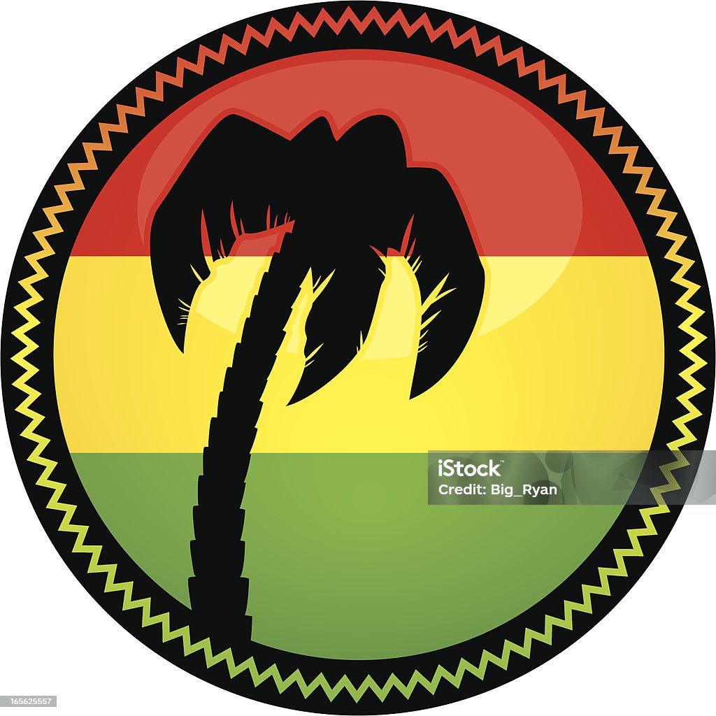 reggae palm palm tree with reggae colors Reggae stock vector