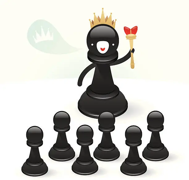 Vector illustration of King of the chess