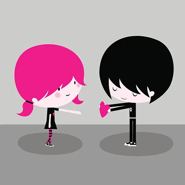 Vector illustration of Emo classic ♥