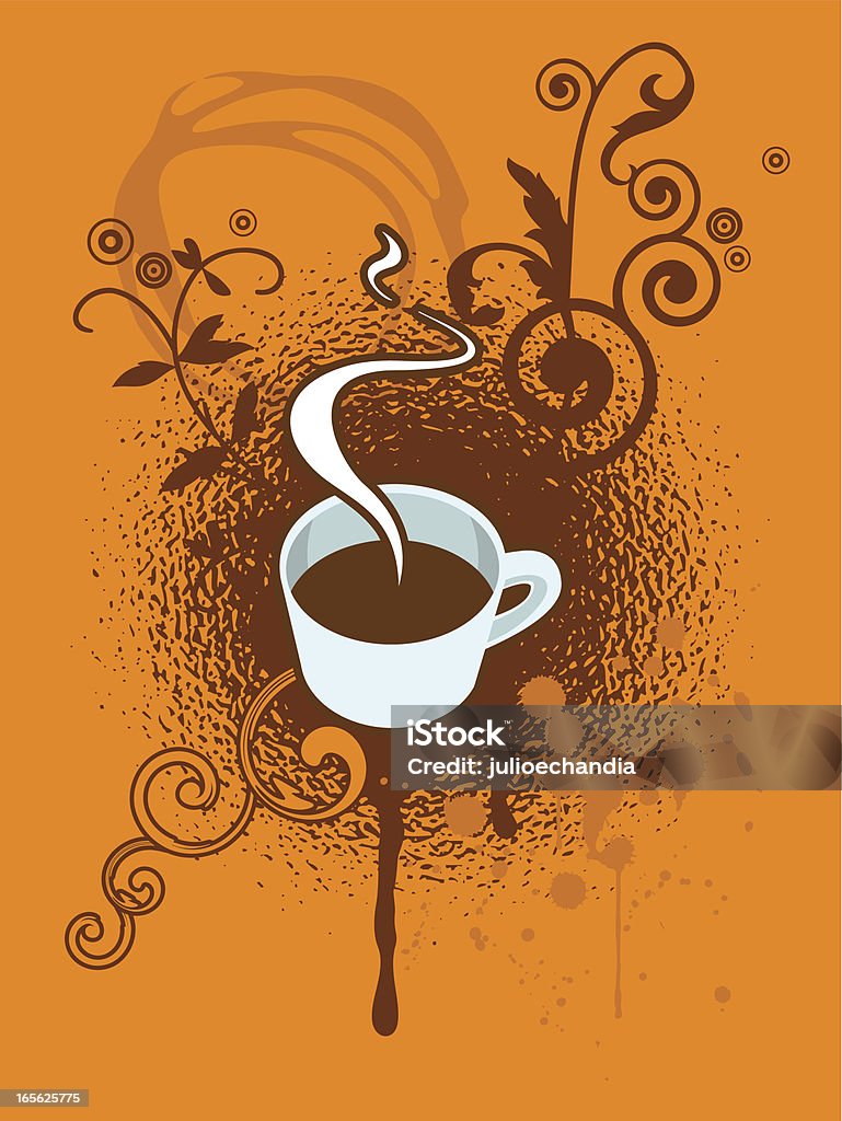 Kaffee-Hintergrund - Lizenzfrei Blatt - Pflanzenbestandteile Vektorgrafik