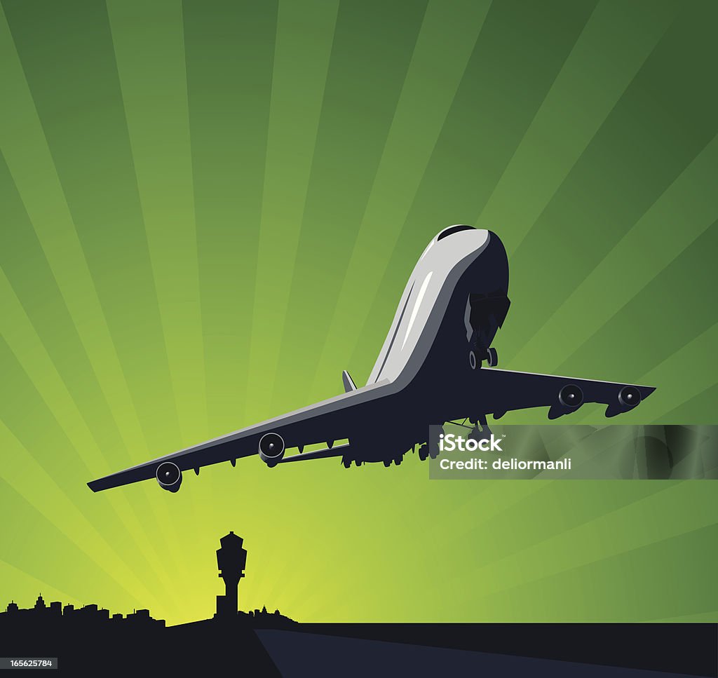 Podróży koncepcja & transportu - Grafika wektorowa royalty-free (Samolot)