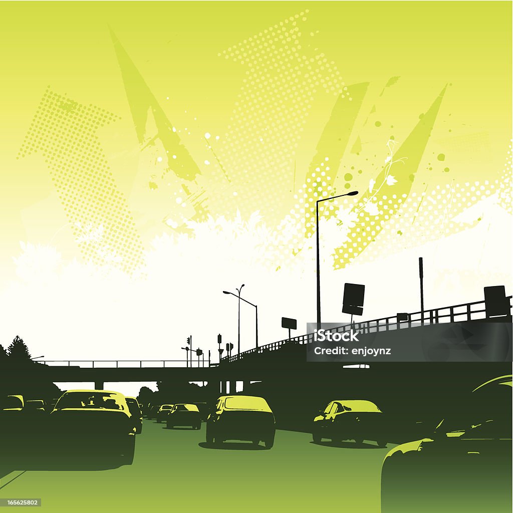 Eco conduite - clipart vectoriel de Autoroute libre de droits