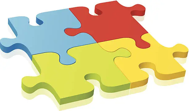 Vector illustration of Puzzle pieces