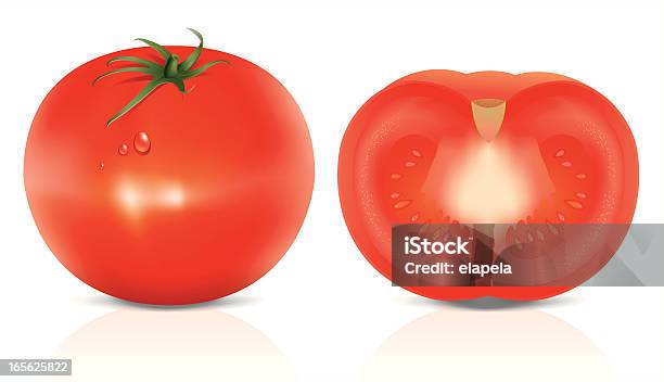 Smaczne Pomidor - Stockowe grafiki wektorowe i więcej obrazów Bez ludzi - Bez ludzi, Biały, Błyszczący