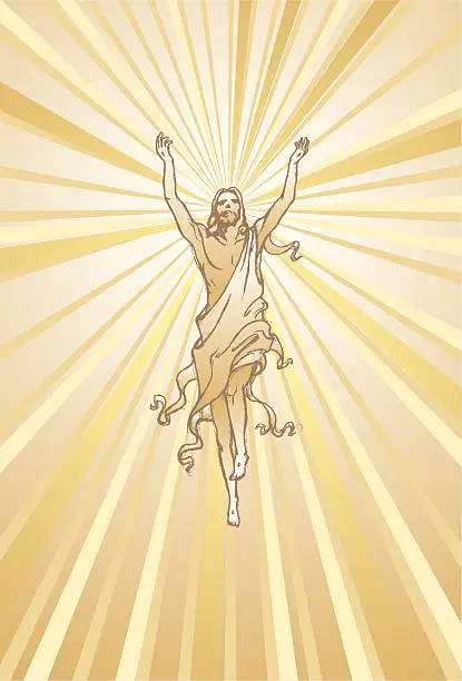 Vector illustration of Risen Christ