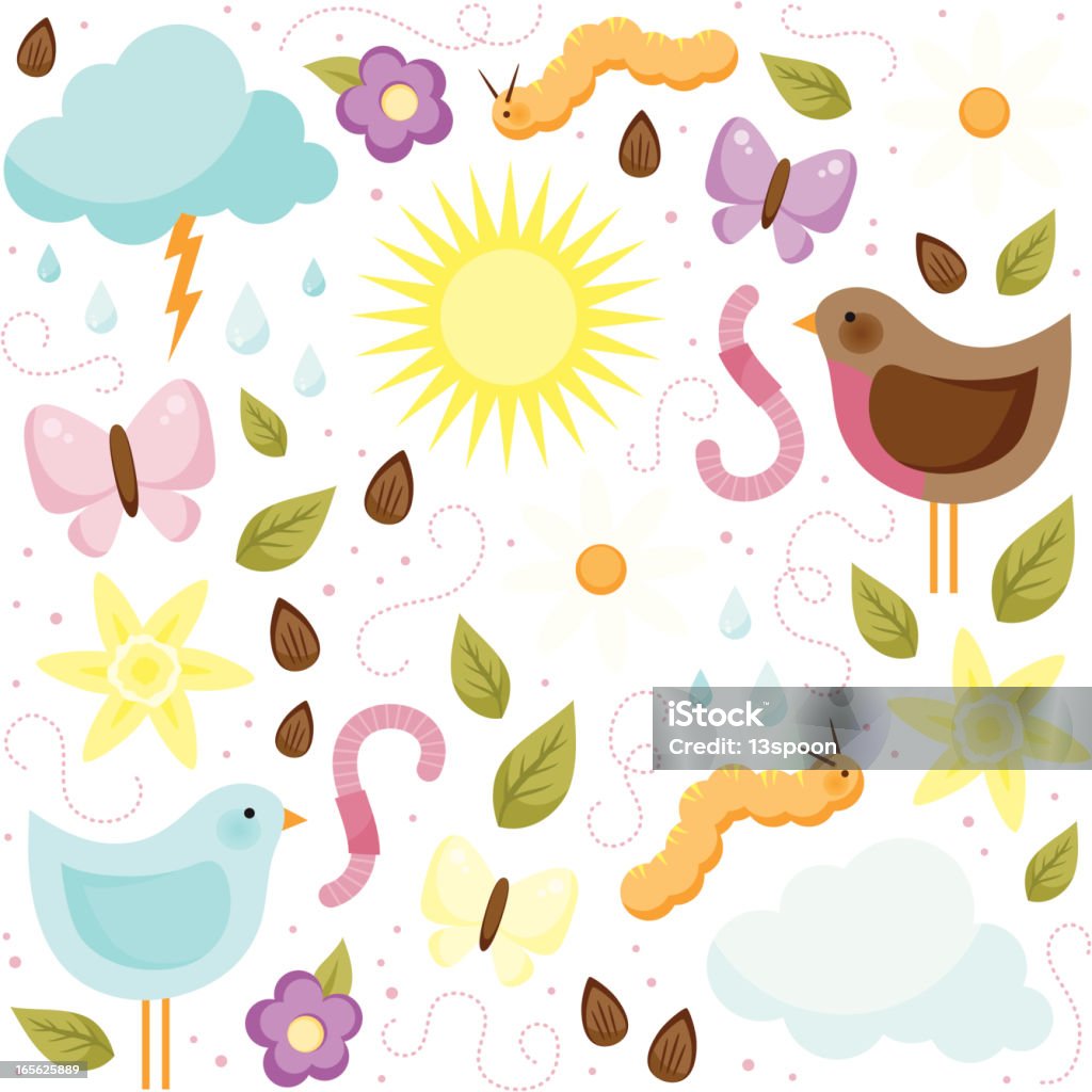Springtime Shapes Springtime Stock Illustration - Download Image Now - Butterfly - Insect ...