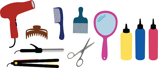 Hairdresser Set vector art illustration