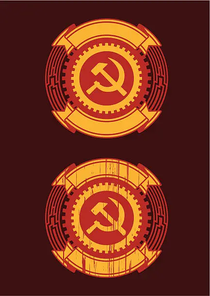 Vector illustration of soviet insignia