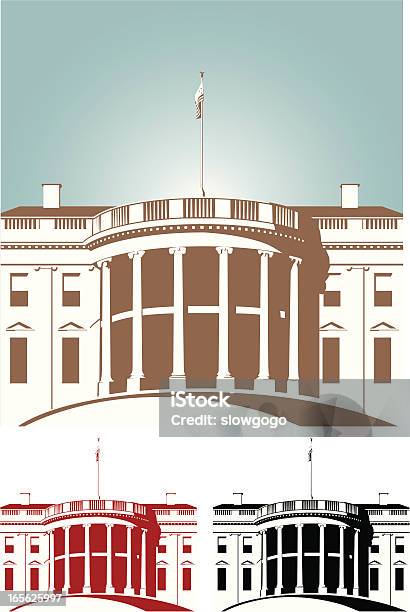 Biały House - Stockowe grafiki wektorowe i więcej obrazów Biały Dom - Biały Dom, Grafika wektorowa, Waszyngton DC