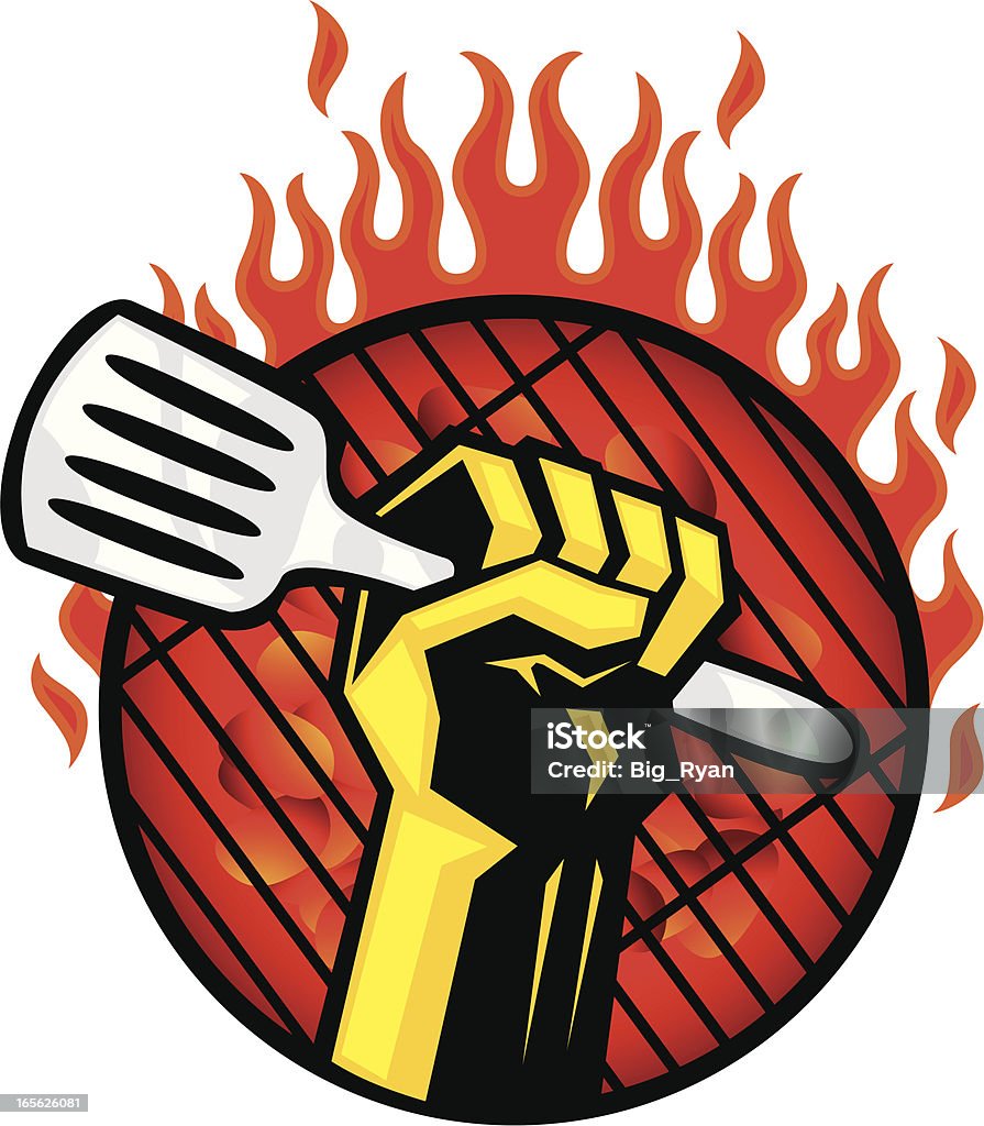 Revolución grill - arte vectorial de Llama - Fuego libre de derechos