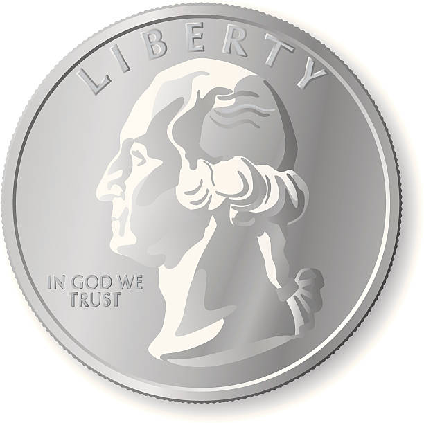 US quarter coin vector art illustration