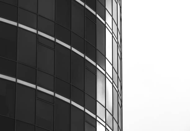 istock Brutal modern building facade in black and white 1656261683