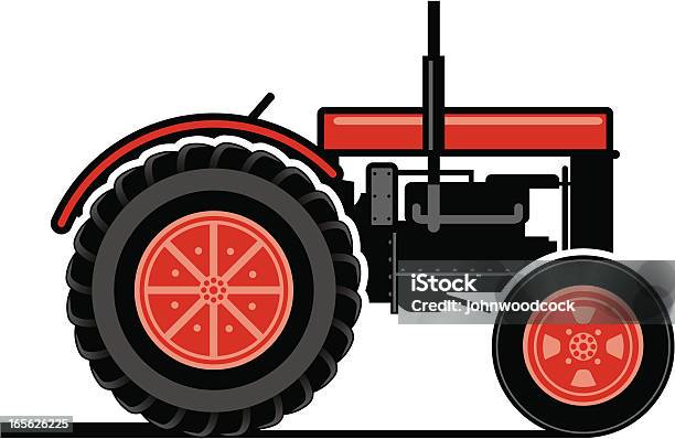 Tractor Two Stock Illustration - Download Image Now - Agricultural Machinery, Agriculture, Antique