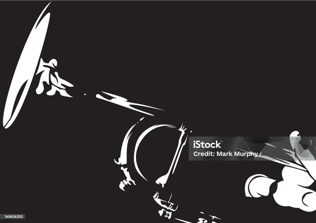 Trompette de Silhouette de Jazz - clipart vectoriel de Abstrait libre de droits