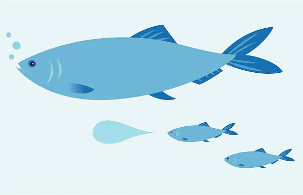 Vector illustration of Fish Speak