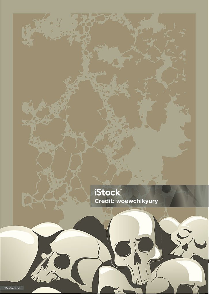 Куча из черепов - Векторная графика Афиша роялти-фри