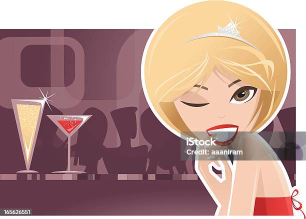 Flirting Blond Stock Illustration - Download Image Now - Beauty Queen, Diva - Human Role, Ladies' Night