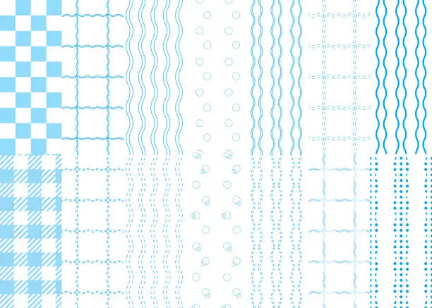 Vector illustration of Fresh and simple pattern material set, vector