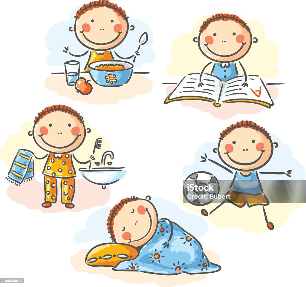 La vie de tous les jours - clipart vectoriel de Enfant libre de droits