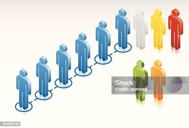 Rete Lineare - Immagini vettoriali stock e altre immagini di Assonometria - Assonometria, Figura fatta con bastoncini, Diagramma