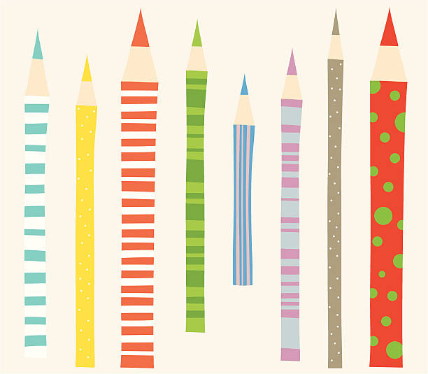 illustrations, cliparts, dessins animés et icônes de crayons de couleur - stylo feutre illustrations
