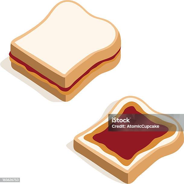 Manteiga De Amendoim E Geleia - Arte vetorial de stock e mais imagens de Manteiga de Amendoim e Geleia - Manteiga de Amendoim e Geleia, Sanduíche, Manteiga de Amendoim