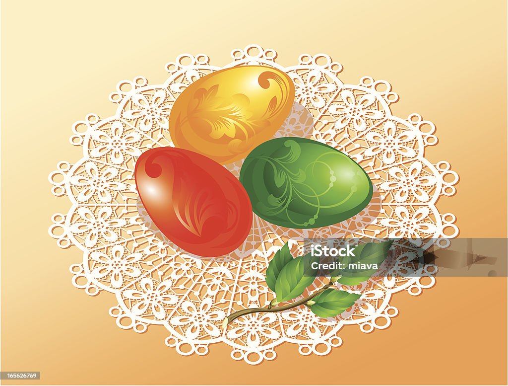 부활제 에그스 serviette 대한 - 로열티 프리 0명 벡터 아트