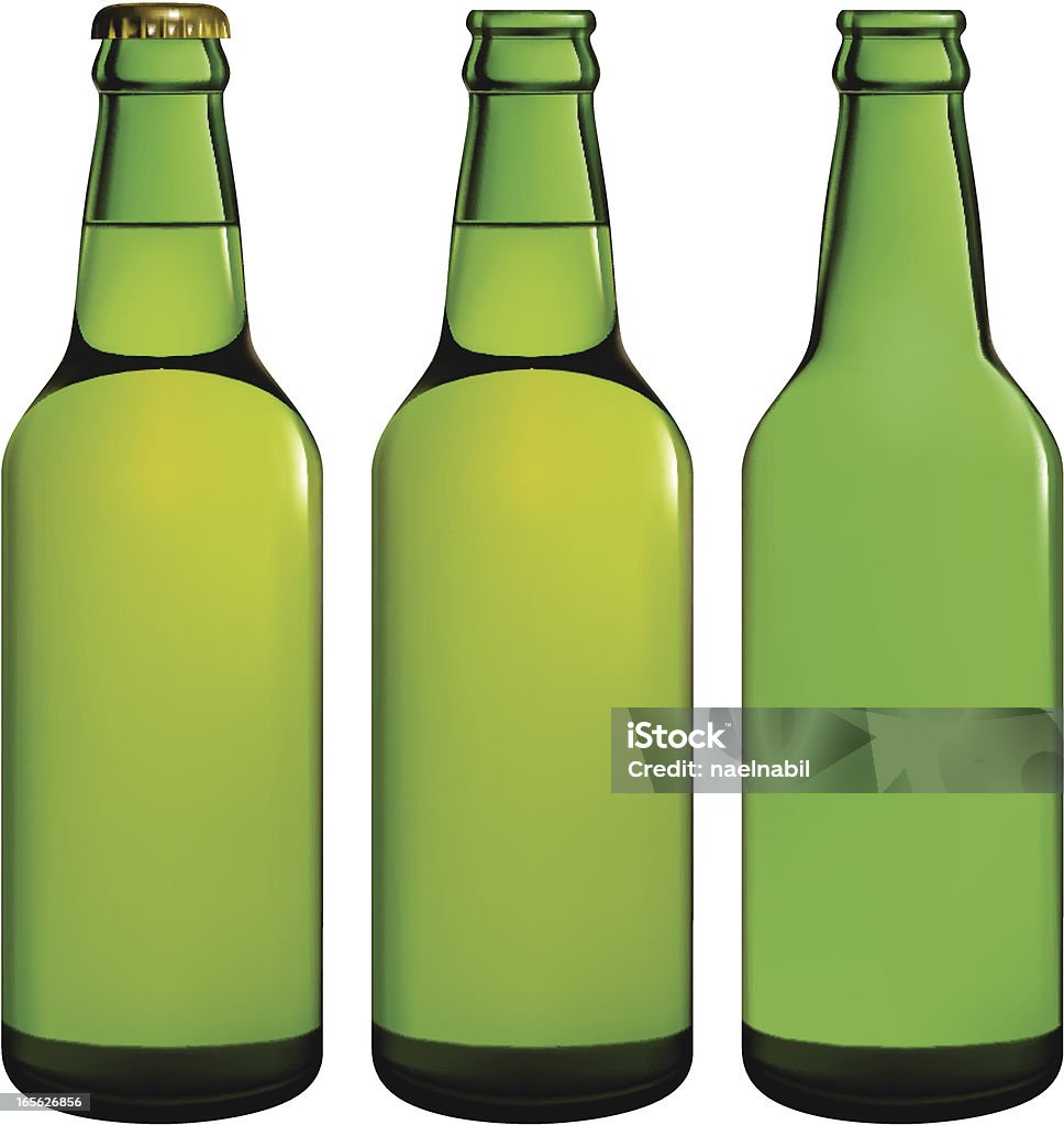 Botellas de cerveza - arte vectorial de Botella libre de derechos