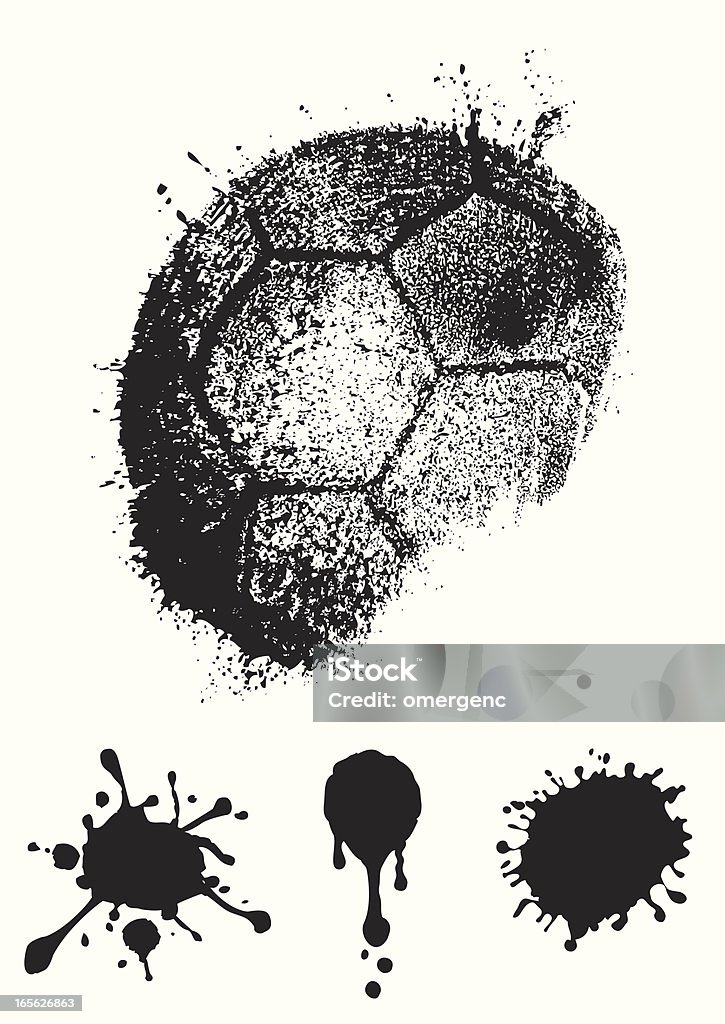 set di splash - arte vettoriale royalty-free di Pallone da calcio