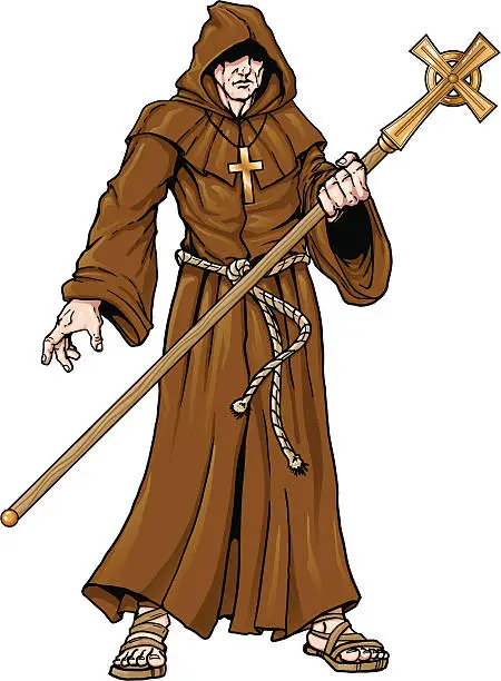 Vector illustration of Monk